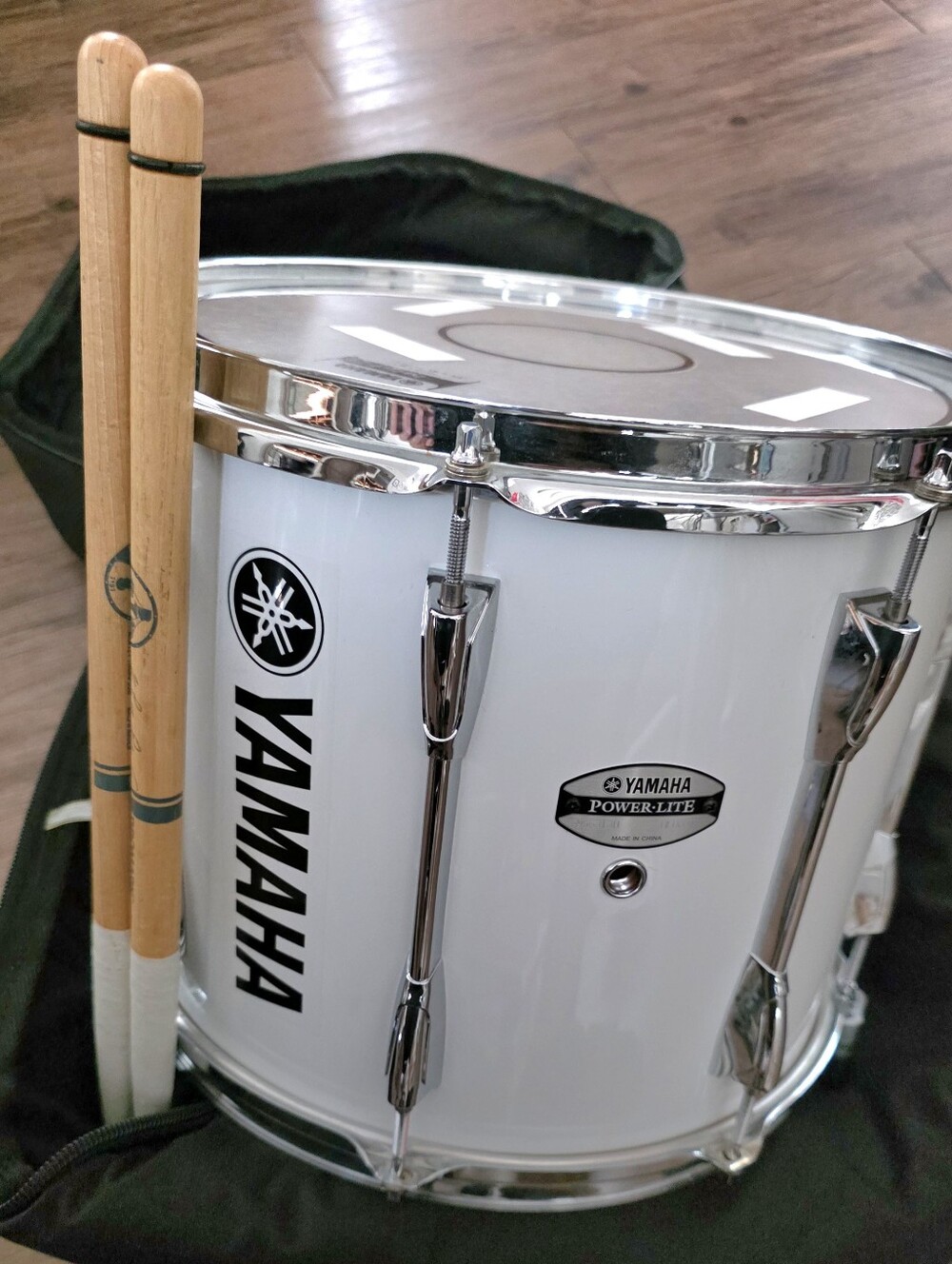 Yamaha MS-6300 Power-Lite Marching Snare Drum 13-inch x 11-inch White W/ Bag and